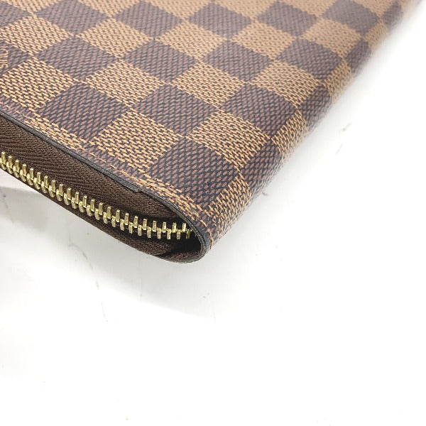 Louis Vuitton LOUIS VUITTON Long Wallet
 Round Zipper Damier Zippy Wallet Damier Canvas N41661 Brown LV
 [SS]
 【second hand】 