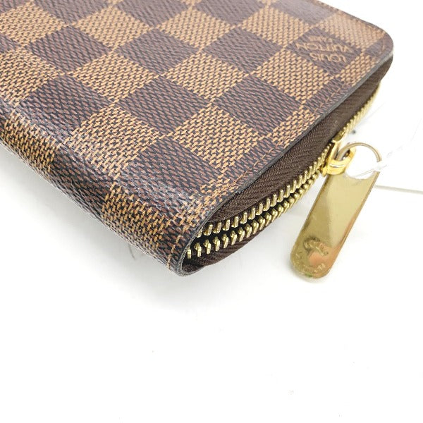 Louis Vuitton LOUIS VUITTON Long Wallet
 Round Zipper Damier Zippy Wallet Damier Canvas N41661 Brown LV
 [SS]
 【second hand】 