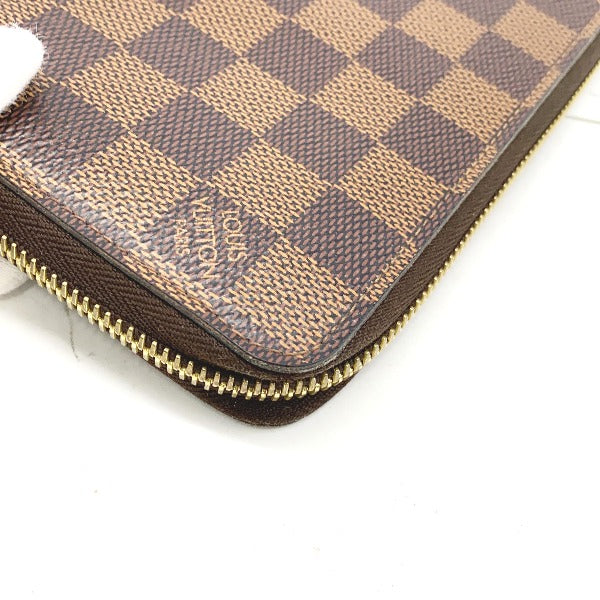 Louis Vuitton LOUIS VUITTON Long Wallet
 Round Zipper Damier Zippy Wallet Damier Canvas N41661 Brown LV
 [SS]
 【second hand】 