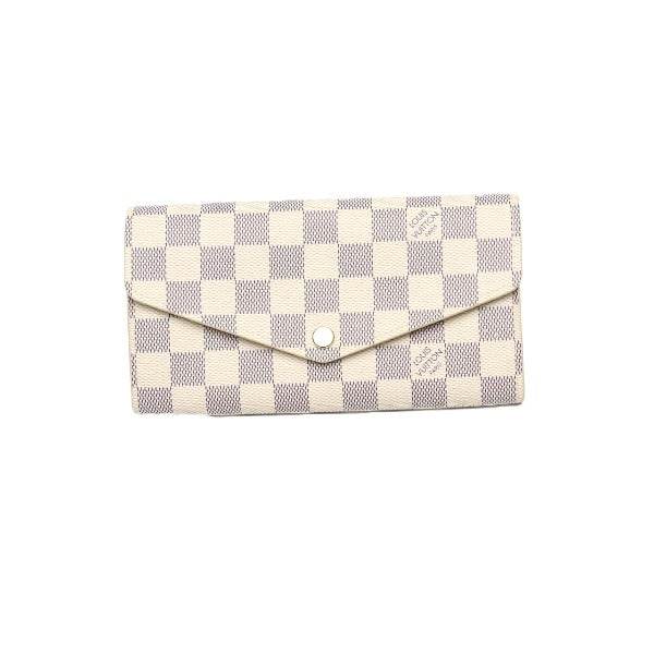 ルイヴィトン LOUIS VUITTON 長財布
 長財布 ダミエ アズール ポルトフォイユ・サラ ダミエアズールキャンバス N63208 アズール LV
 【SS】
 【中古】