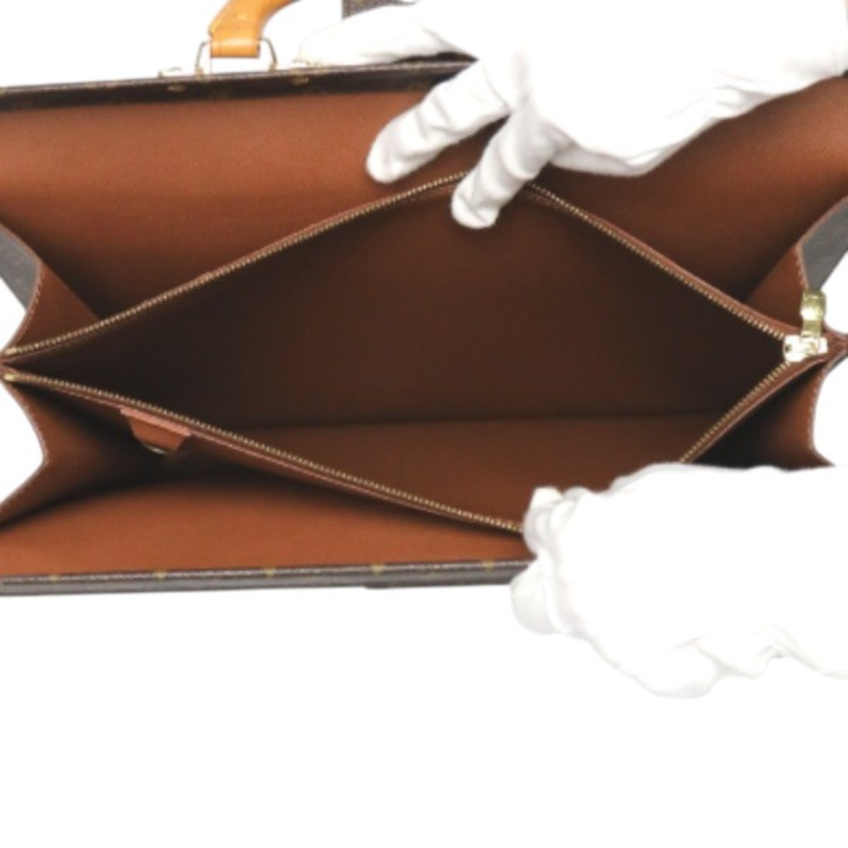 ルイヴィトン LOUIS VUITTON ブリーフケース
 ビジネスバッグ モノグラム セルヴィエット フェルモワール モノグラムキャンバス M53305 ブラウン LV
 【SS】
 【中古】