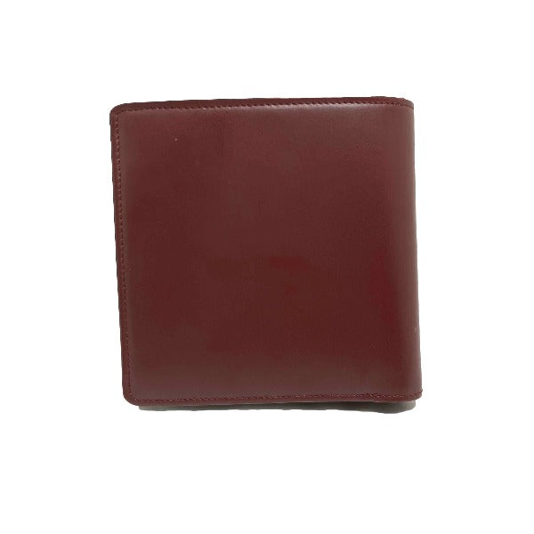 CARTIER Bi-fold wallet
 
Compact wallet with coin purse, leather, wine red [SS]
 【second hand】 