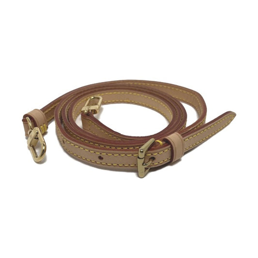 Louis Vuitton shoulder strap
 Adjustable strap in natural leather J52314 Beige LV
 [SS]
 【second hand】 