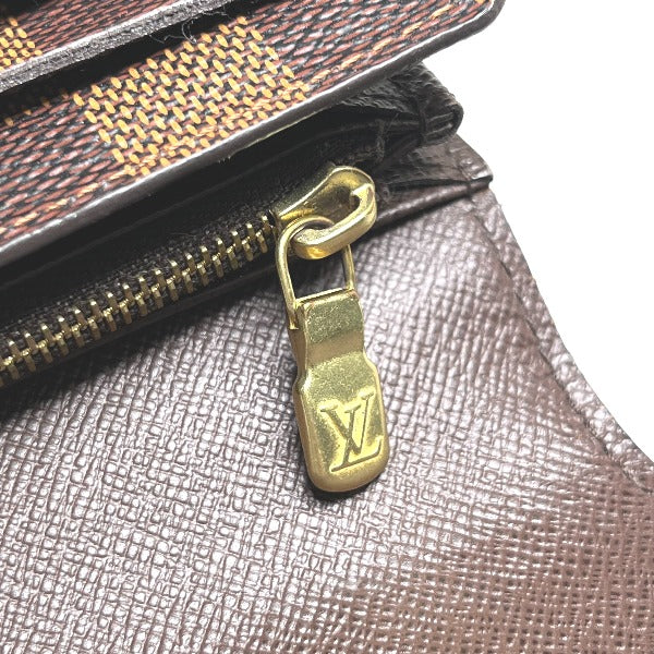 Louis Vuitton LOUIS VUITTON Long Wallet
 Round Zip Damier Wallet Sarah Damier Canvas N63209 Ebene LV
 [SS]
 【second hand】 