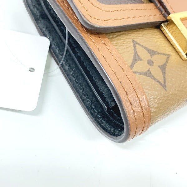 ルイヴィトン LOUIS VUITTON コインケース
 ポルトフォイユ・ドーフィーヌ  モノグラム コンパクト M68725 ブラウン LV
 【SS】
 【中古】