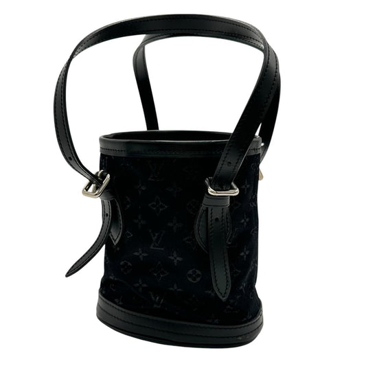 ルイヴィトン LOUIS VUITTON ハンドバッグ
 リトル・バケット モノグラム・サテン ノワール モノグラムサテン M92144 ノワール LV
 【SS】
 【中古】