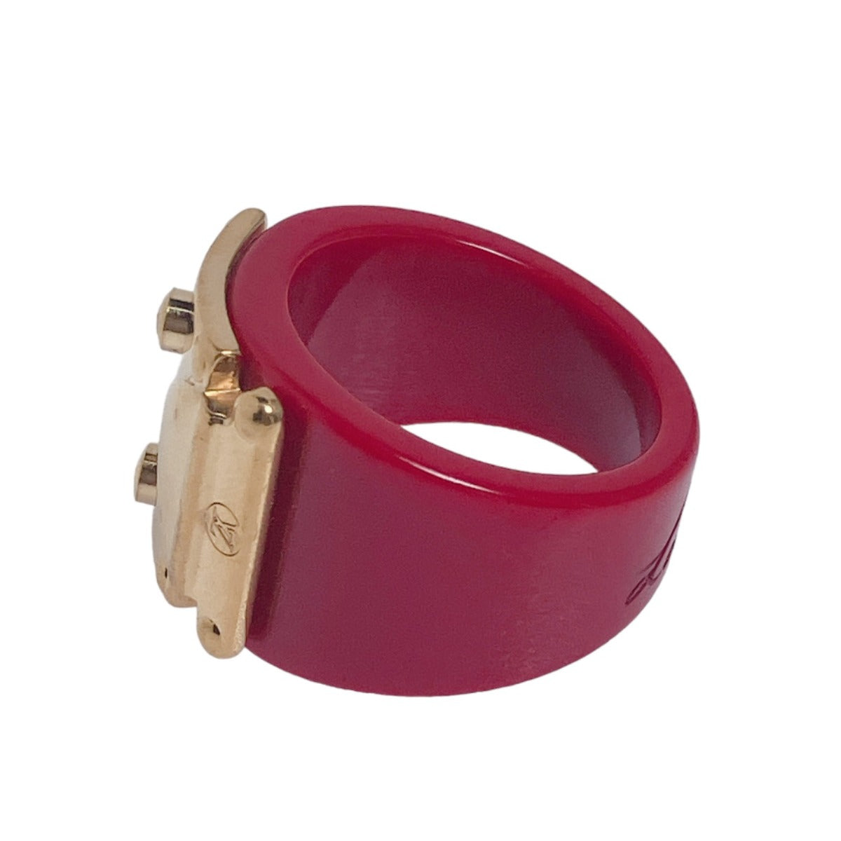 LOUIS VUITTON Rings
 
Plastic x GP L size Red LV
 [SS]
 【second hand】 