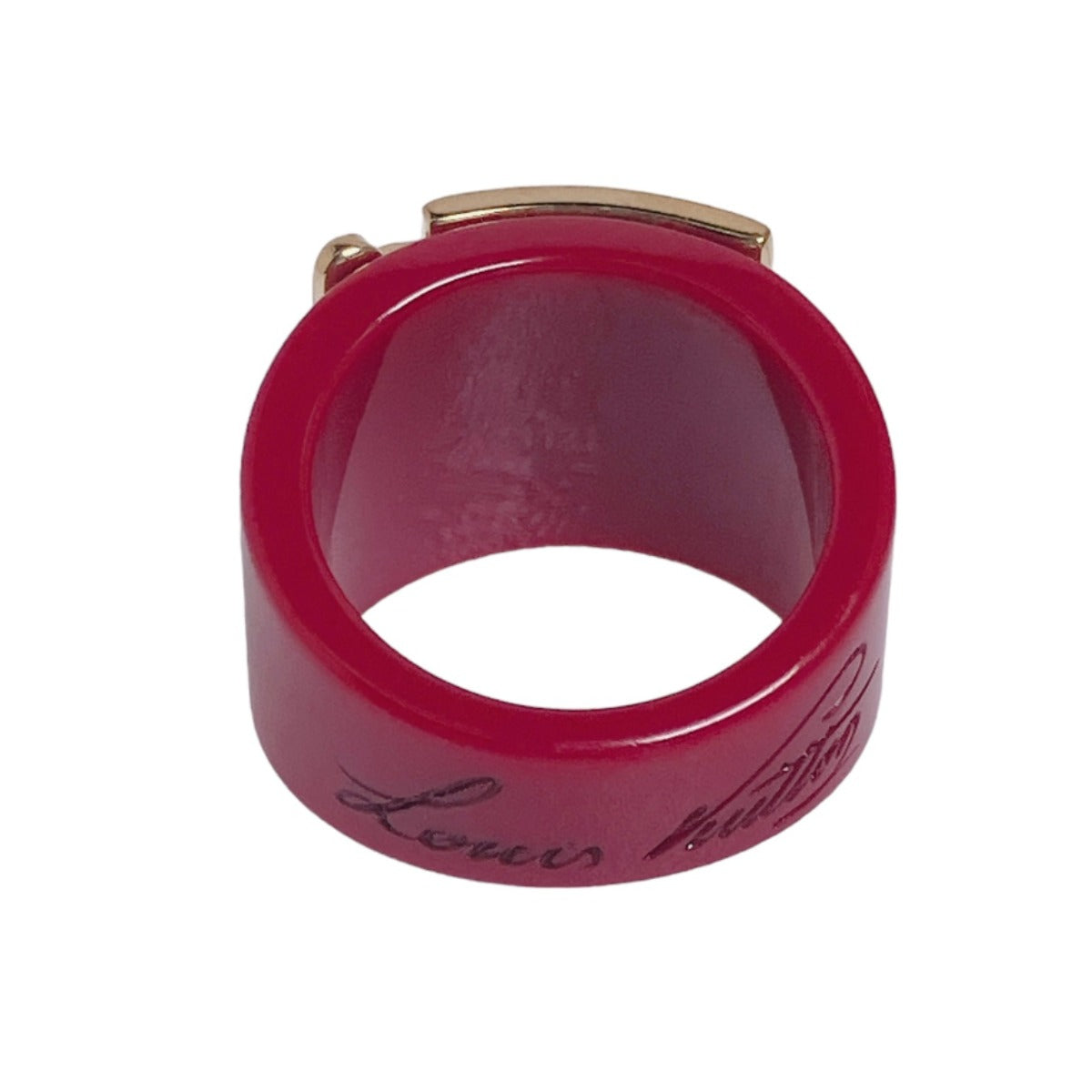 LOUIS VUITTON Rings
 
Plastic x GP L size Red LV
 [SS]
 【second hand】 