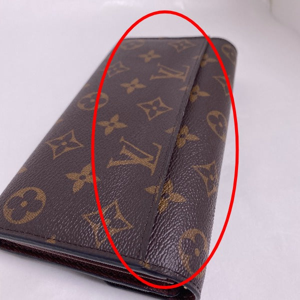 Louis Vuitton LOUIS VUITTON Long Wallet
 Monogram Portefeuille Sarah Monogram Canvas M60531 Brown LV
 [SS]
 【second hand】 