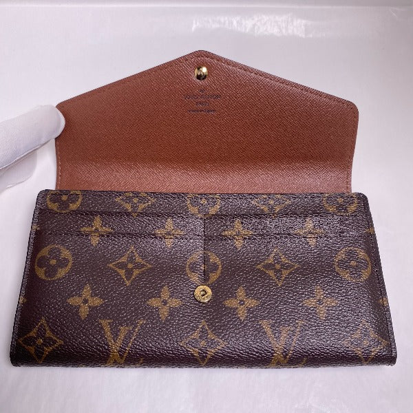 Louis Vuitton LOUIS VUITTON Long Wallet
 Monogram Portefeuille Sarah Monogram Canvas M60531 Brown LV
 [SS]
 【second hand】 