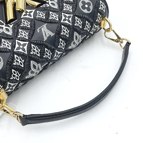 LOUIS VUITTON Shoulder Bag
 Since 1854 Twist MM Leather M57442 Black LV
 [SS]
 【second hand】 