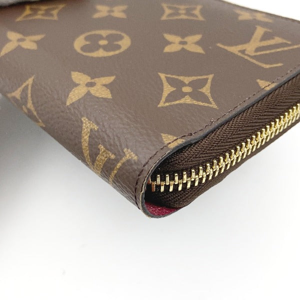 Louis Vuitton LOUIS VUITTON Long Wallet
 Round zipper Monogram Zippy Wallet Monogram Canvas M41895 Fuchsia LV
 [SS]
 【second hand】