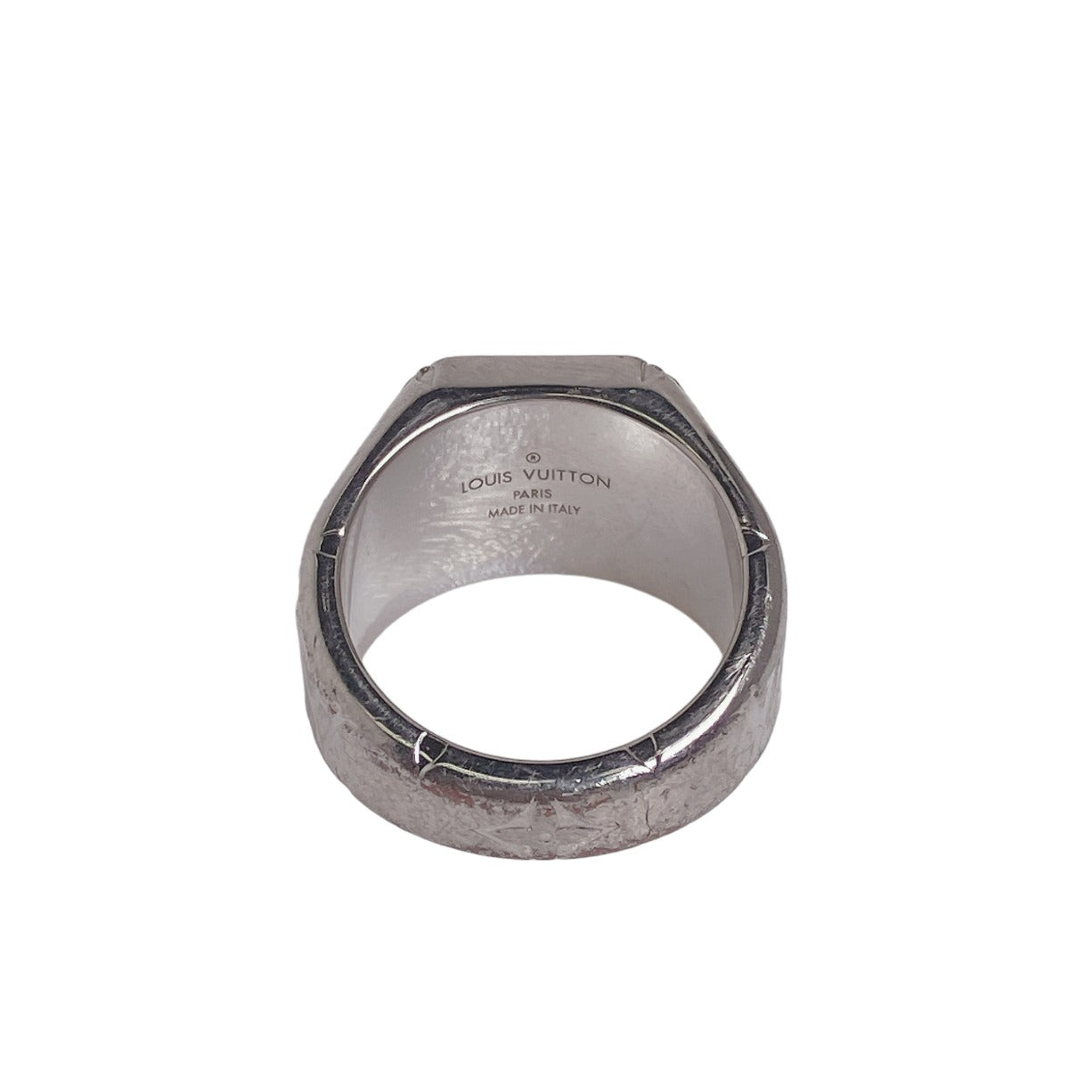 LOUIS VUITTON Rings
 Monogram Signet Ring M62487 Silver LV
 [SS]
 【second hand】 