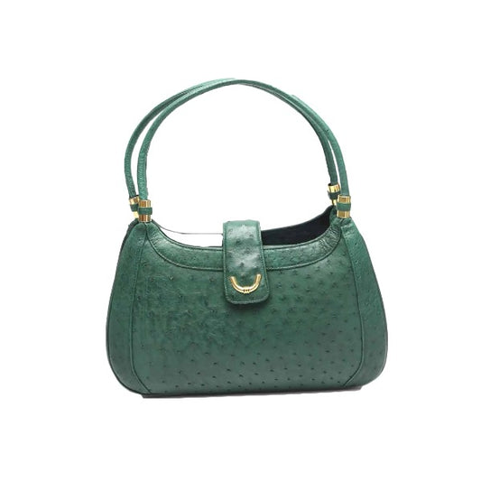 Ostrich handbag
 Ostrich Green [SS]
 【second hand】 