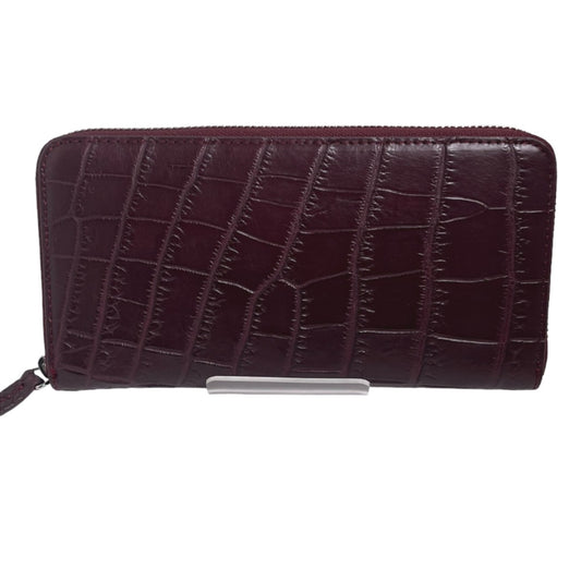 Crocodile CROCODILE Long Wallet
 Crocodile round zipper with side zipper Crocodile W168 Wine [SS] 