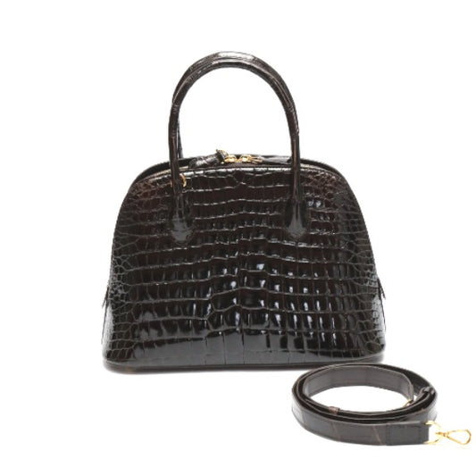 Crocodile handbag
 Shining Croc Porosus 2WAY HO6123 Dark Wine Red [SS] 