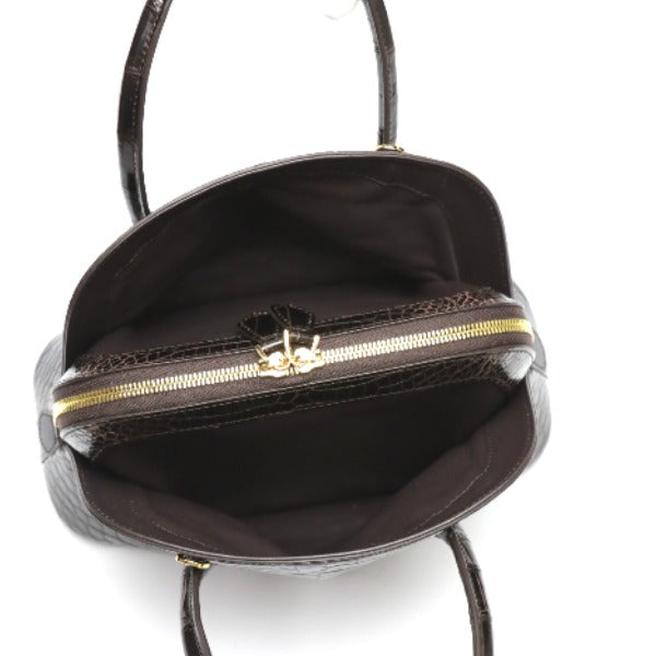 Crocodile handbag
 Shining Croc Porosus 2WAY HO6123 Dark Wine Red [SS] 