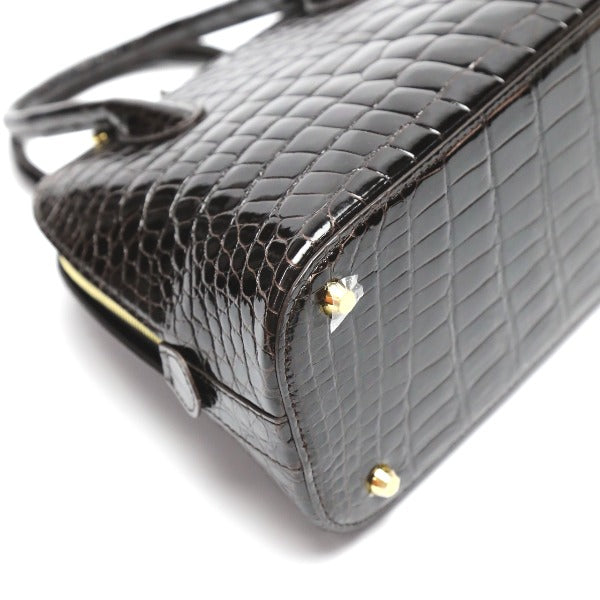 Crocodile handbag
 Shining Croc Porosus 2WAY HO6123 Dark Wine Red [SS] 
