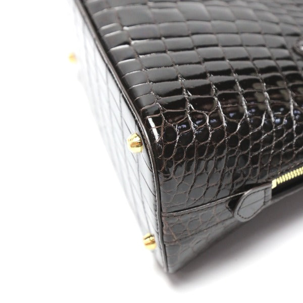 Crocodile handbag
 Shining Croc Porosus 2WAY HO6123 Dark Wine Red [SS] 