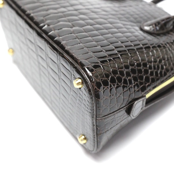 Crocodile handbag
 Shining Croc Porosus 2WAY HO6123 Dark Wine Red [SS] 