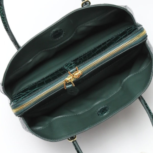 Crocodile handbag
 Shining Croc Porosus Cyprus 2WAY HO5967 Green [SS] 