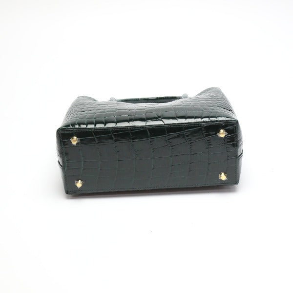 Crocodile handbag
 Shining Croc Porosus Cyprus 2WAY HO5967 Green [SS] 