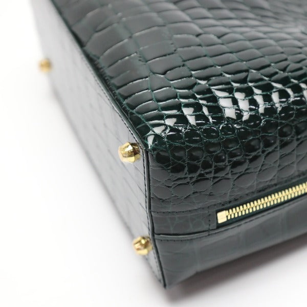Crocodile handbag
 Shining Croc Porosus Cyprus 2WAY HO5967 Green [SS] 