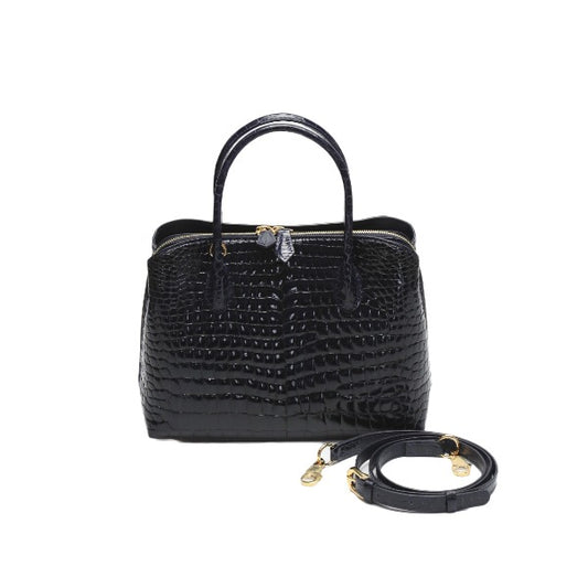 Crocodile handbag
 Shining Croc Porosus Cyprus 2WAY HO5967 Navy [SS] 