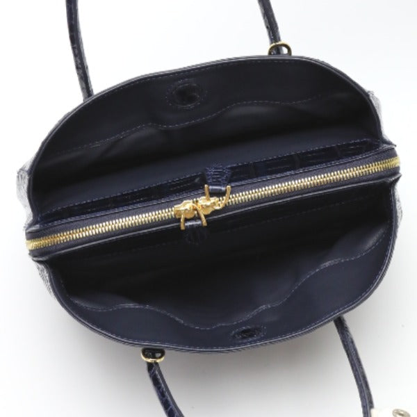 Crocodile handbag
 Shining Croc Porosus Cyprus 2WAY HO5967 Navy [SS] 