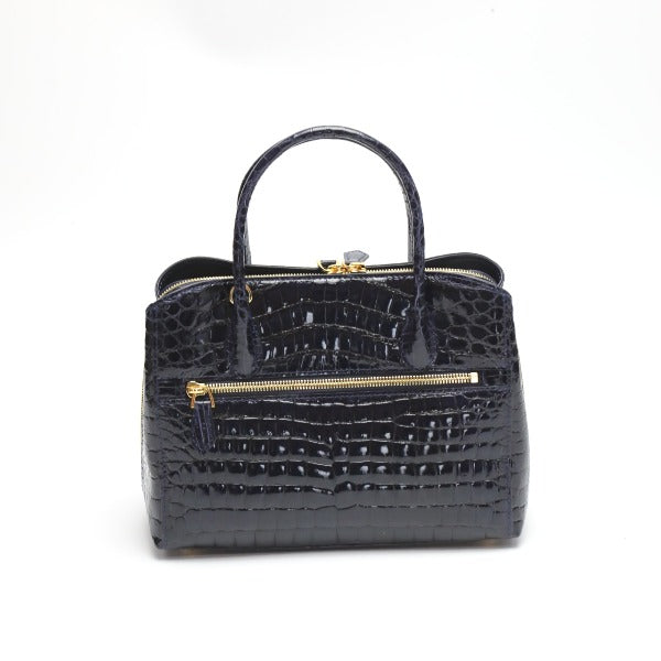 Crocodile handbag
 Shining Croc Porosus Cyprus 2WAY HO5967 Navy [SS] 