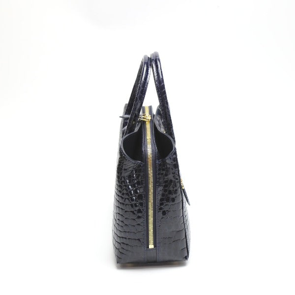 Crocodile handbag
 Shining Croc Porosus Cyprus 2WAY HO5967 Navy [SS] 