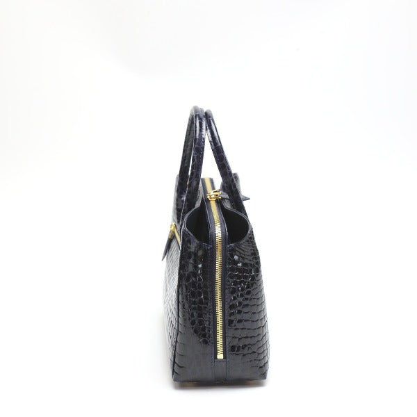 Crocodile handbag
 Shining Croc Porosus Cyprus 2WAY HO5967 Navy [SS] 