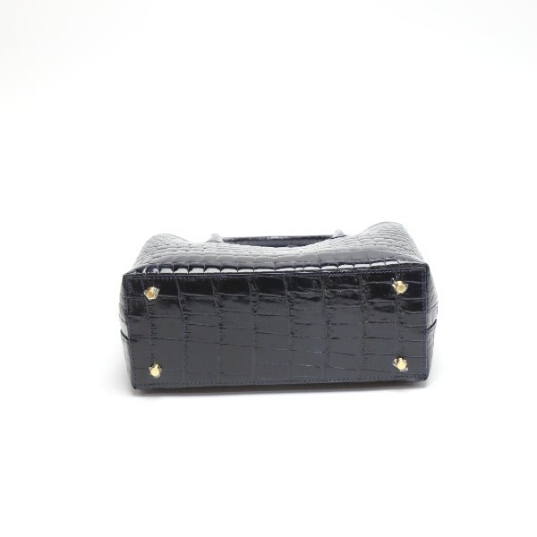 Crocodile handbag
 Shining Croc Porosus Cyprus 2WAY HO5967 Navy [SS] 
