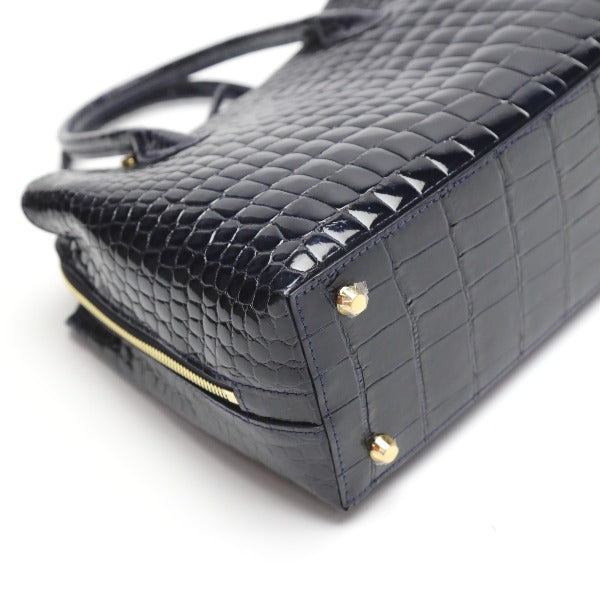 Crocodile handbag
 Shining Croc Porosus Cyprus 2WAY HO5967 Navy [SS] 