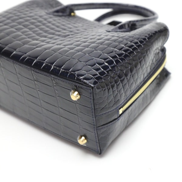 Crocodile handbag
 Shining Croc Porosus Cyprus 2WAY HO5967 Navy [SS] 