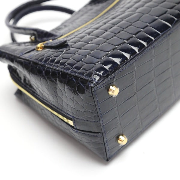Crocodile handbag
 Shining Croc Porosus Cyprus 2WAY HO5967 Navy [SS] 
