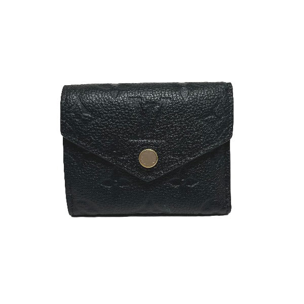 Louis Vuitton LOUIS VUITTON Tri-fold wallet
 Coin purse with card case Monogram Empreinte Portefeuille Zoe Monogram Empreinte M62935 Noir LV
 [SS]
 【second hand】 