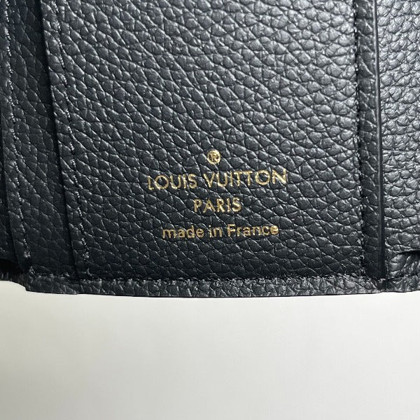 Louis Vuitton LOUIS VUITTON Tri-fold wallet
 Coin purse with card case Monogram Empreinte Portefeuille Zoe Monogram Empreinte M62935 Noir LV
 [SS]
 【second hand】 