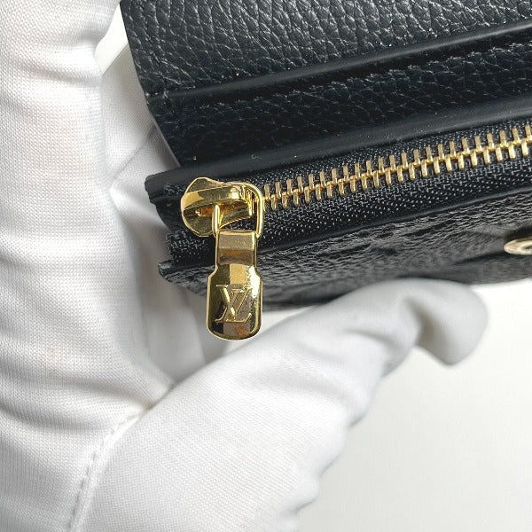 Louis Vuitton LOUIS VUITTON Tri-fold wallet
 Coin purse with card case Monogram Empreinte Portefeuille Zoe Monogram Empreinte M62935 Noir LV
 [SS]
 【second hand】 