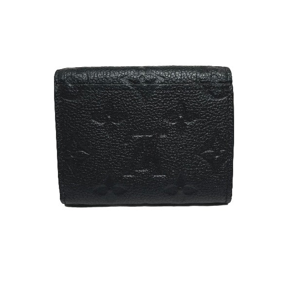 Louis Vuitton LOUIS VUITTON Tri-fold wallet
 Coin purse with card case Monogram Empreinte Portefeuille Zoe Monogram Empreinte M62935 Noir LV
 [SS]
 【second hand】 