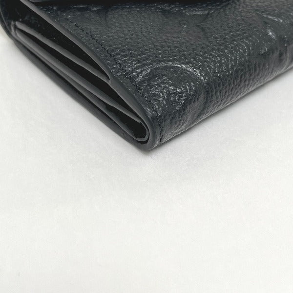 Louis Vuitton LOUIS VUITTON Tri-fold wallet
 Coin purse with card case Monogram Empreinte Portefeuille Zoe Monogram Empreinte M62935 Noir LV
 [SS]
 【second hand】 