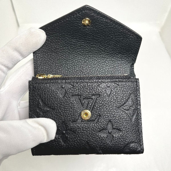 Louis Vuitton LOUIS VUITTON Tri-fold wallet
 Coin purse with card case Monogram Empreinte Portefeuille Zoe Monogram Empreinte M62935 Noir LV
 [SS]
 【second hand】 