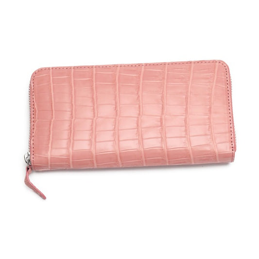 Crocodile CROCODILE Long Wallet
 Crocodile round zipper with side zipper Crocodile W168L Pink [SS] 