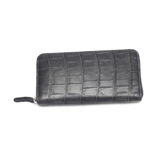 Crocodile CROCODILE Long Wallet
 Crocodile round zipper with side zipper Crocodile W168L Gray [SS] 