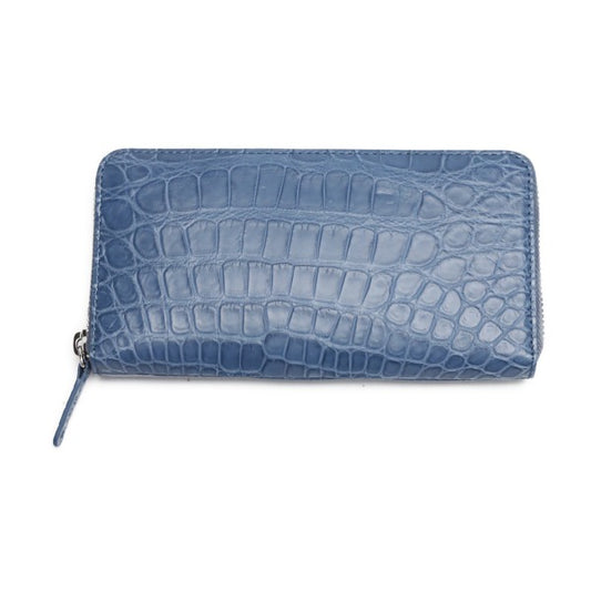 Crocodile CROCODILE Long Wallet
 Crocodile round zipper with side zipper Crocodile W168L Blue [SS] 