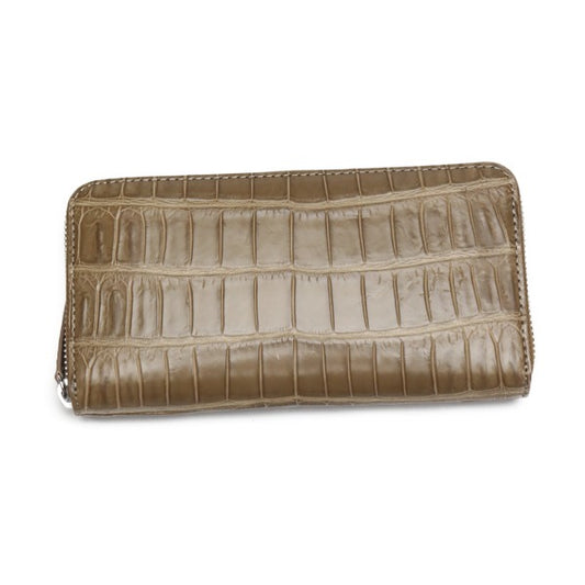 Crocodile CROCODILE Long Wallet
 Side zipper Crocodile Round zipper Crocodile W168L Mink [SS] 