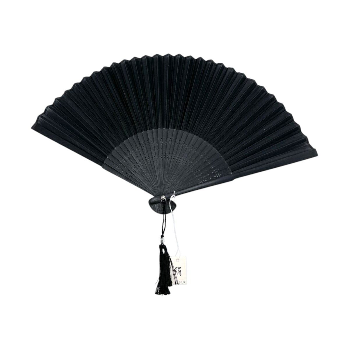 その他小物
 扇子 絹 シルク ブラック 【SS】
 【中古】
