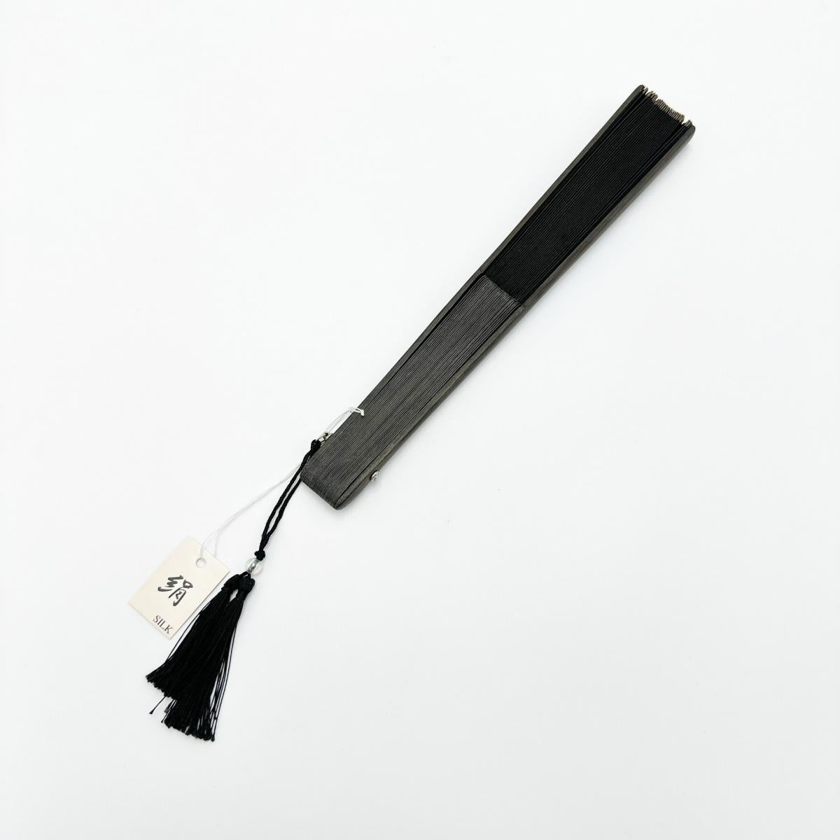 その他小物
 扇子 絹 シルク ブラック 【SS】
 【中古】
