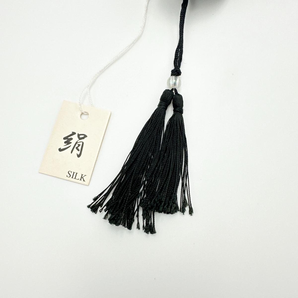その他小物
 扇子 絹 シルク ブラック 【SS】
 【中古】