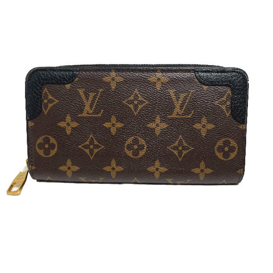 Louis Vuitton LOUIS VUITTON Long Wallet
 
Round Zipper Monogram Zippy Wallet Monogram Canvas M61855 Noir LV
 [SS]
 【second hand】 